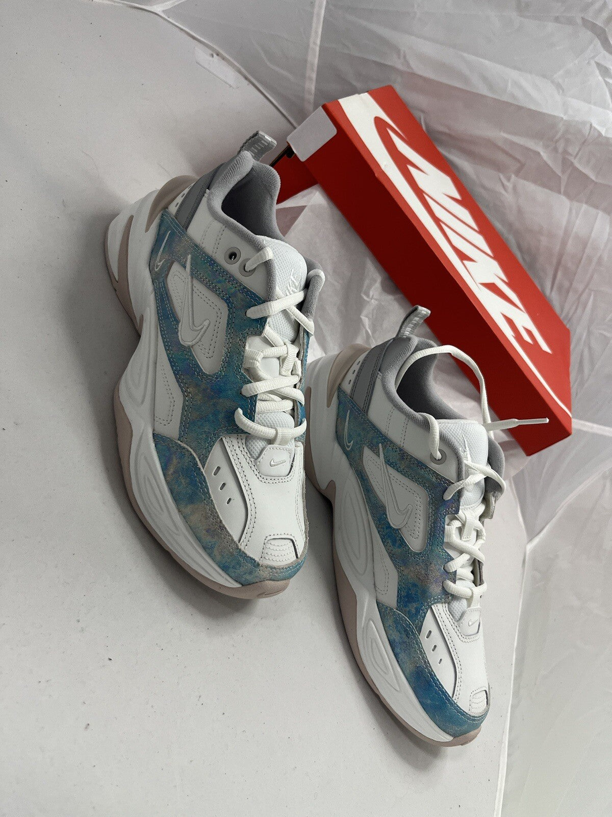 Nike M2K Tekno Summit White Womens Trainers UK Size 4 Brand New with box