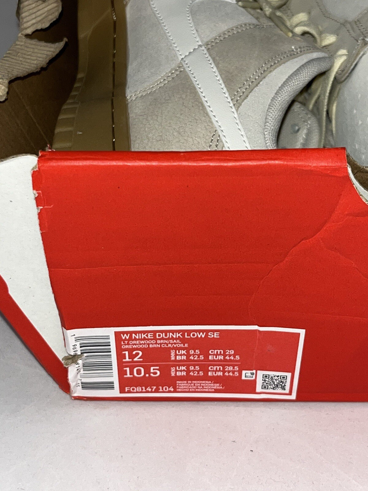 New Nike Dunk Low SE Light Orewood Gum Mens Size 9.5