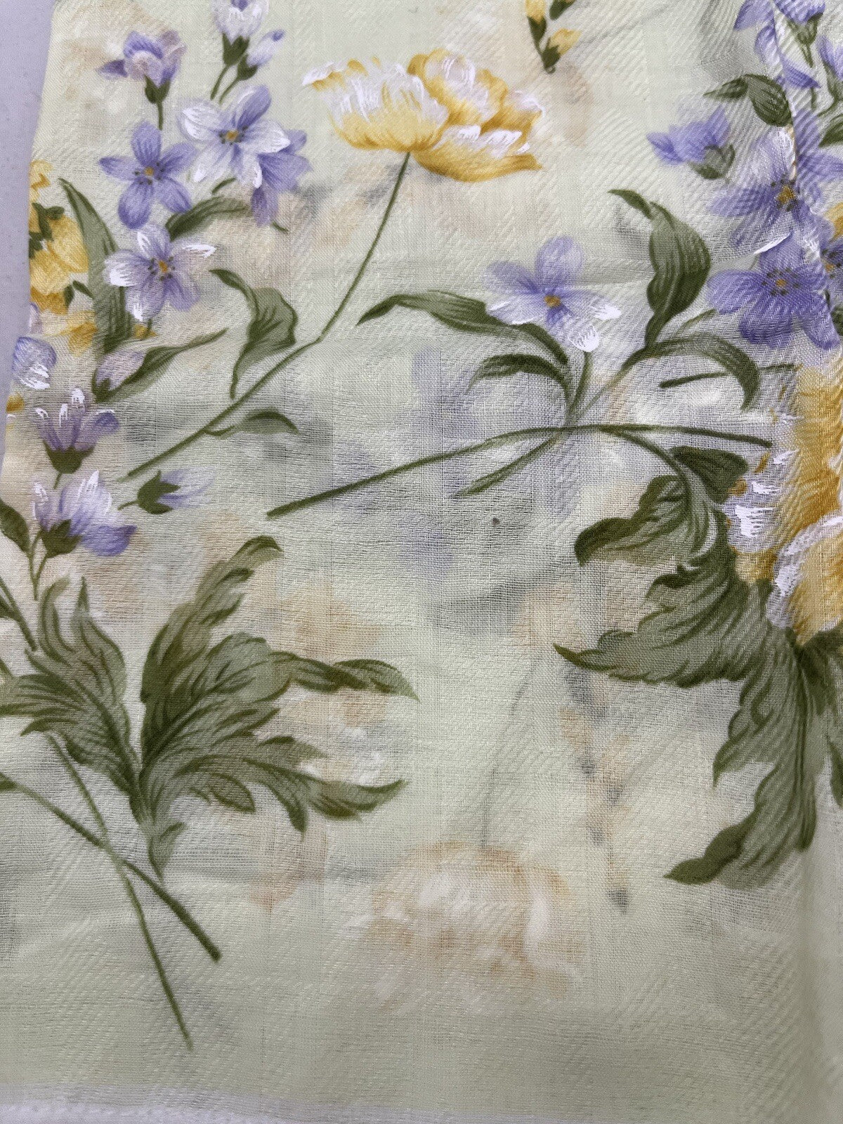 Hanae Mori Hand Painted Handkerchief Neckerchief