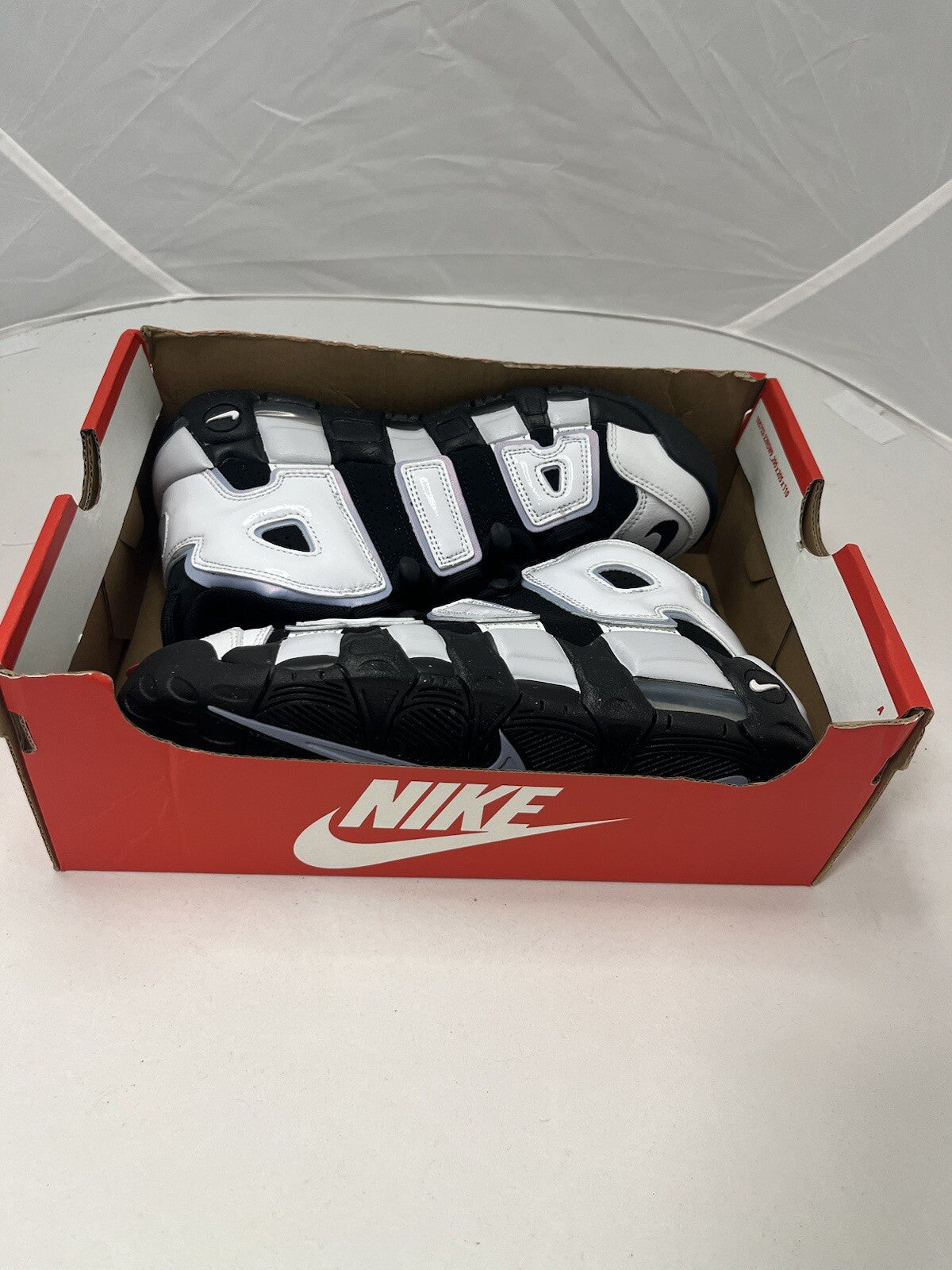 Nike Air More Uptempo GS Black White Multicolour DQ6200-001 UK Size 5