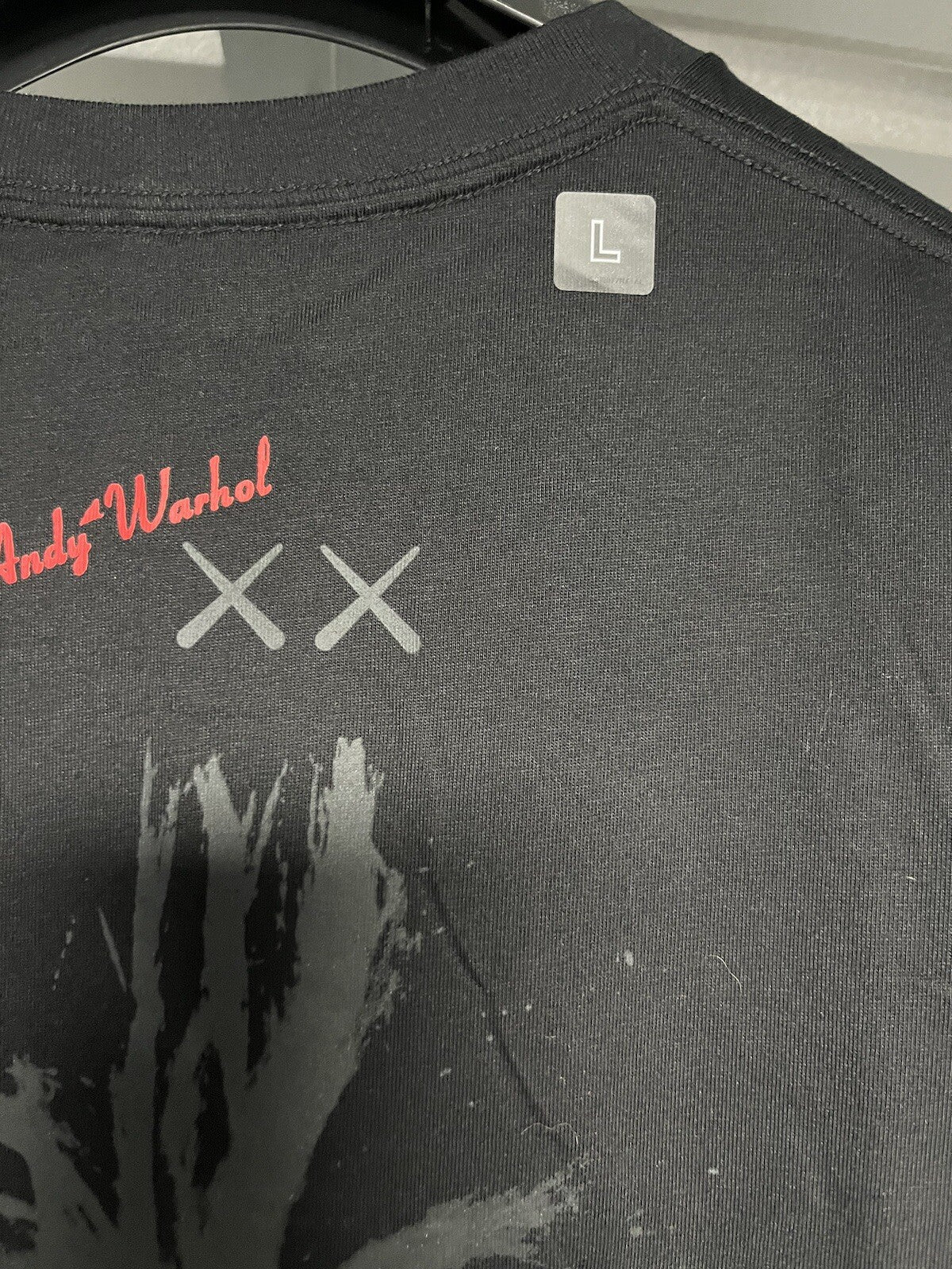 NWT UNIQLO UT KAWS + Andy Warhol Black Short Sleeve T-Shirt TEE