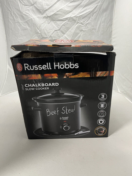 Russell Hobbs Chalk board Slow Cooker 3.5L 4 Portion 24180 Keep Warm Black