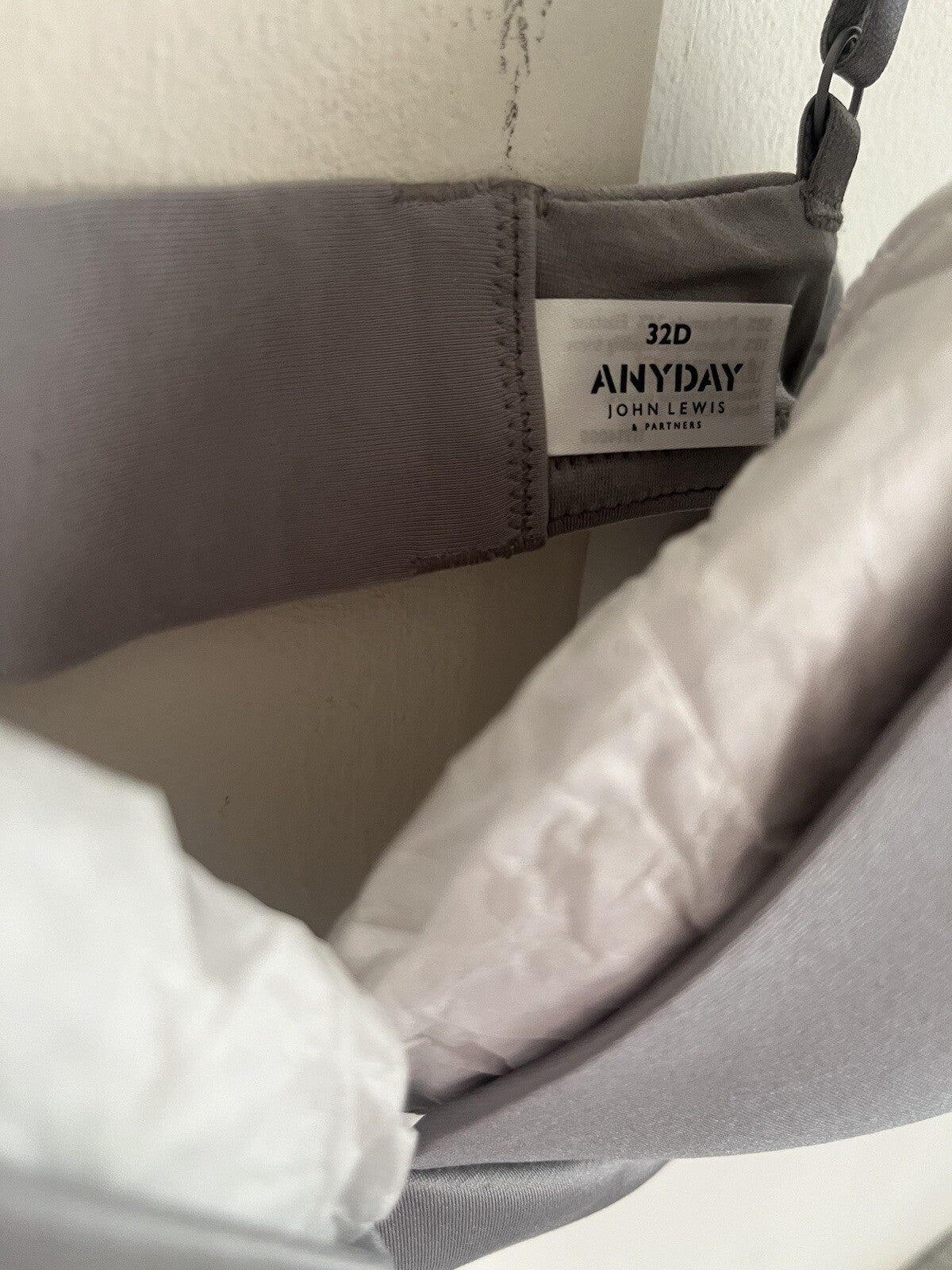 John Lewis Anyday Silver Willow Wire free Bra Size 32D💥50% OFF💥