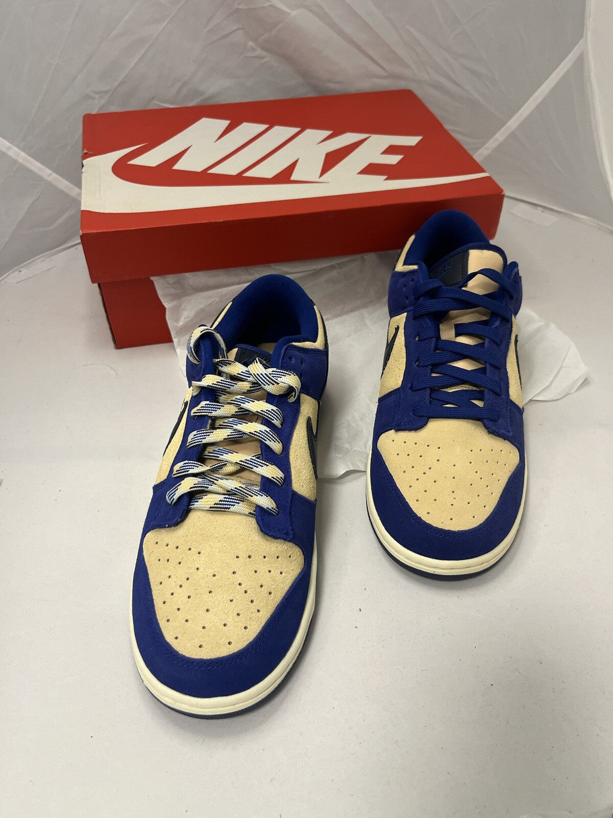 Nike Dunk Low LX ‘blue Suede’ Sneakers - DV7411-400 - Size UK 9.5