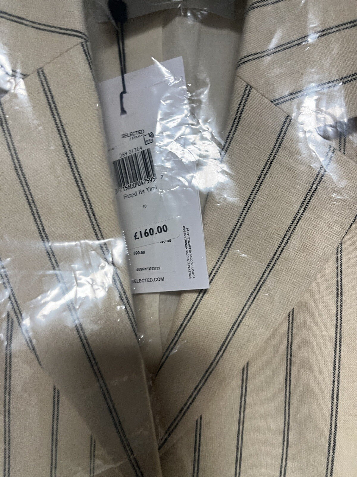 John Lewis Femme Stripe Blazer UK 40