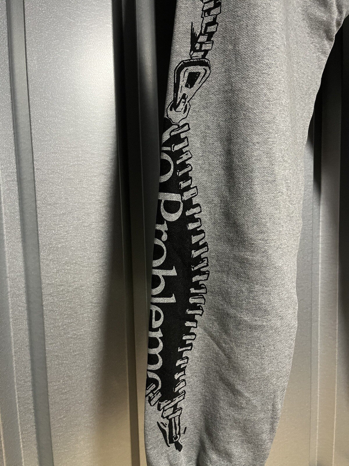 No Problemo Zip Logo Joggers Grey small oversized Brand New