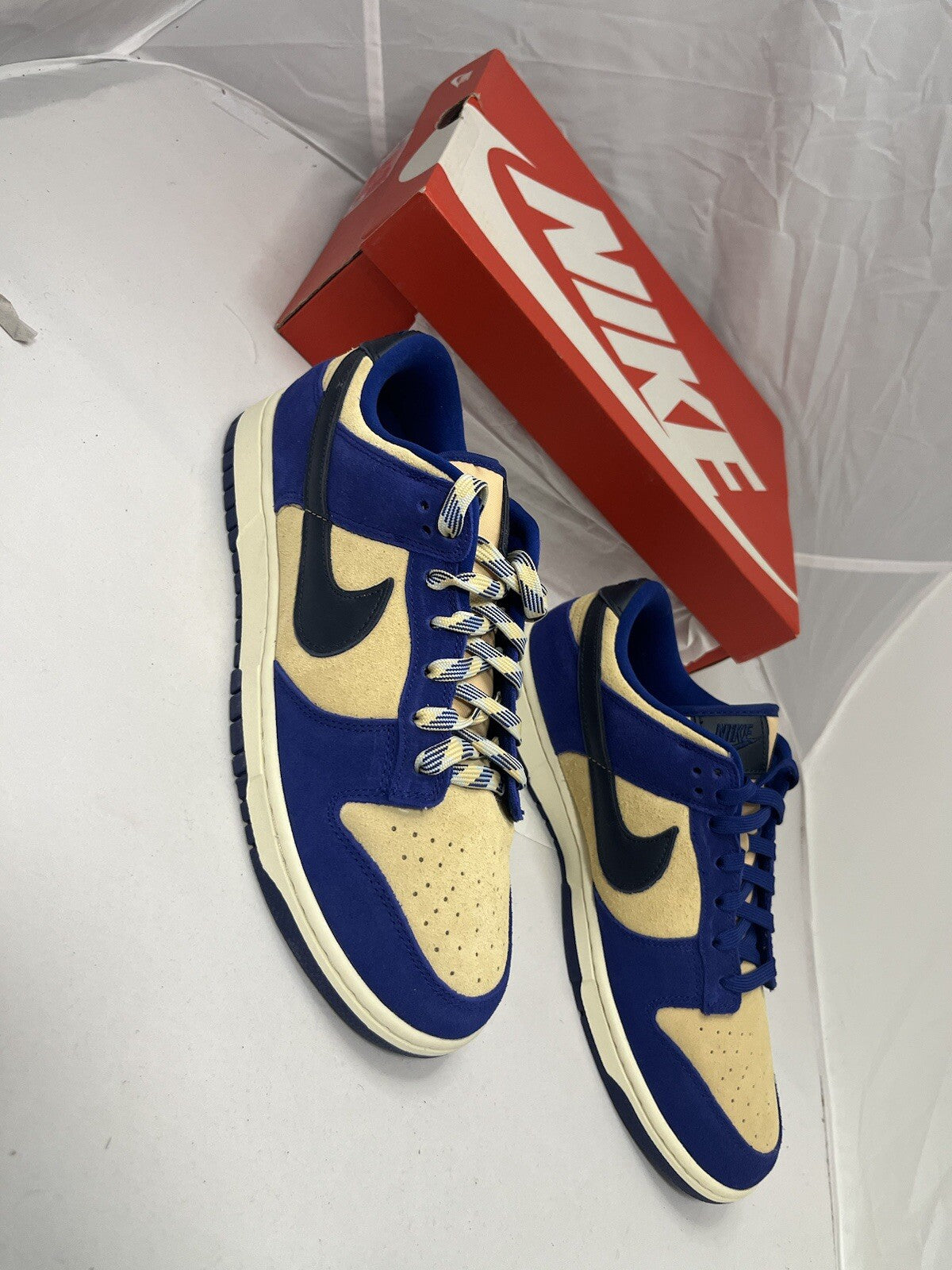 Nike Dunk Low LX ‘blue Suede’ Sneakers - DV7411-400 - Size UK 9.5