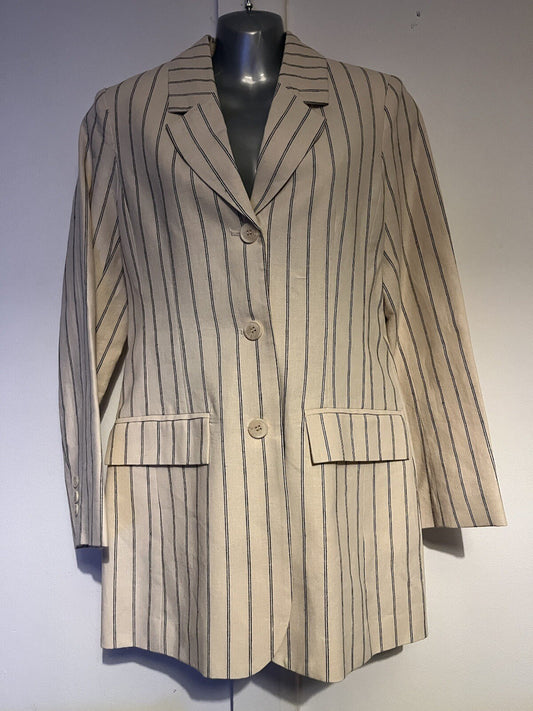 Selected Femme Slfhildals Fitted Blazer Pin Stripe Women’s Size 36