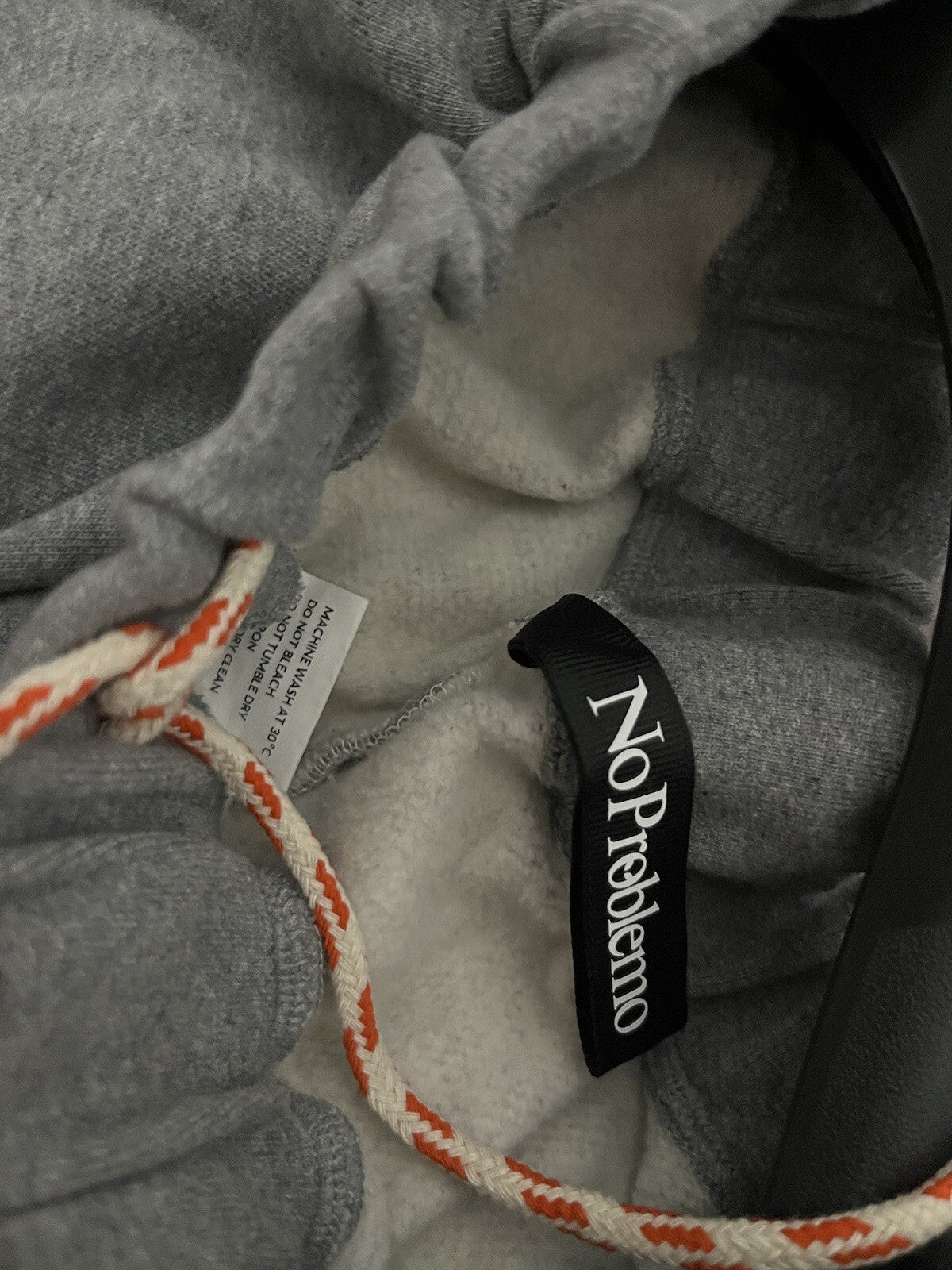 No Problemo Zip Logo Joggers Grey small oversized Brand New