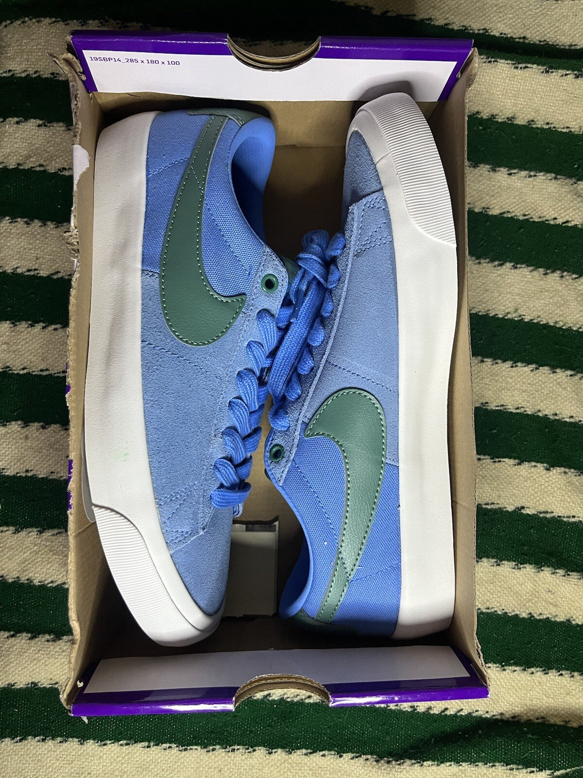 Nike SB Zoom Blazer Low Pro GT University Blue Athletic Shoes Size UK 6.5/US 7.5