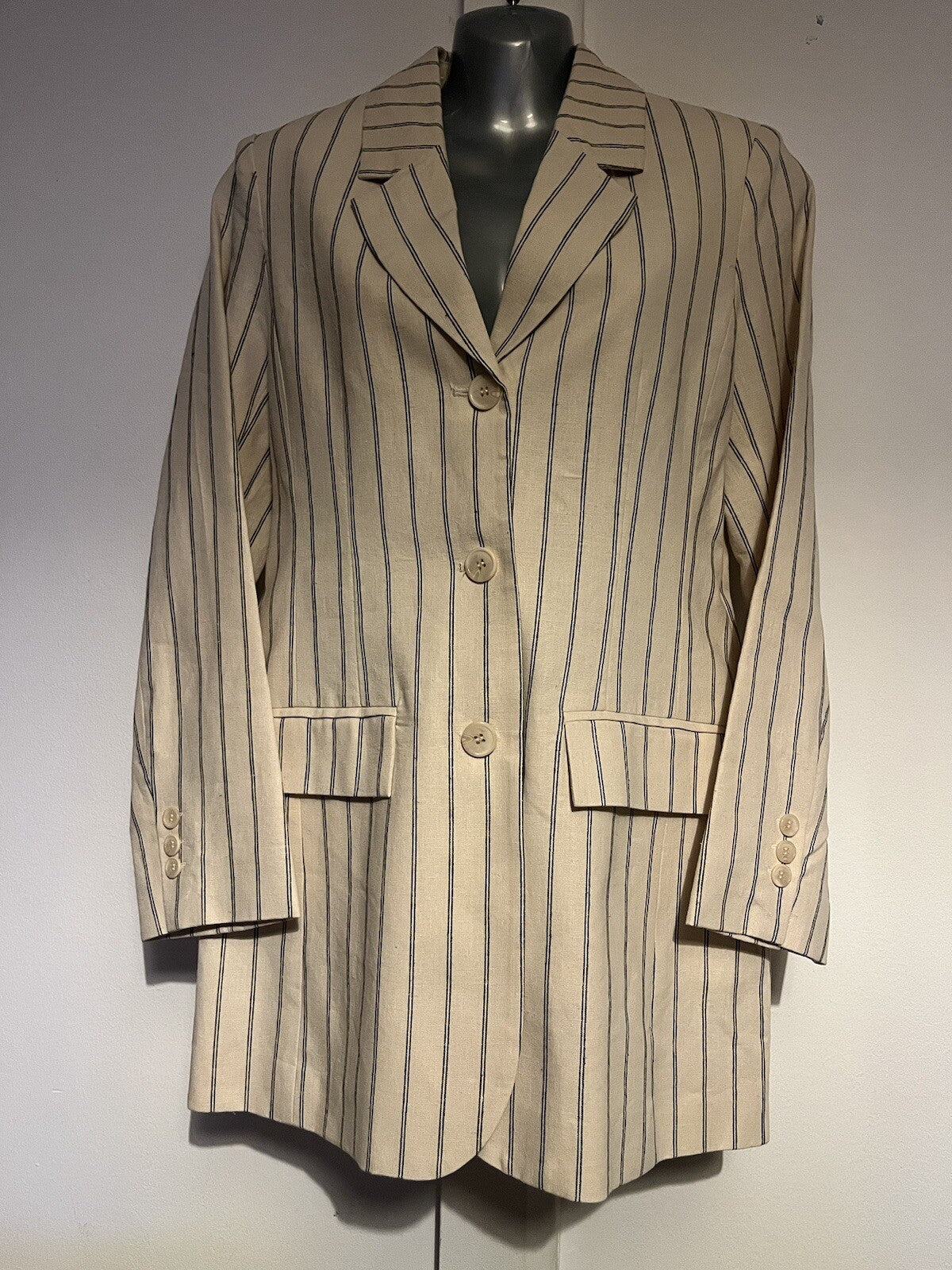 Selected Femme Slfhildals Fitted Blazer Pin Stripe Women’s Size 36