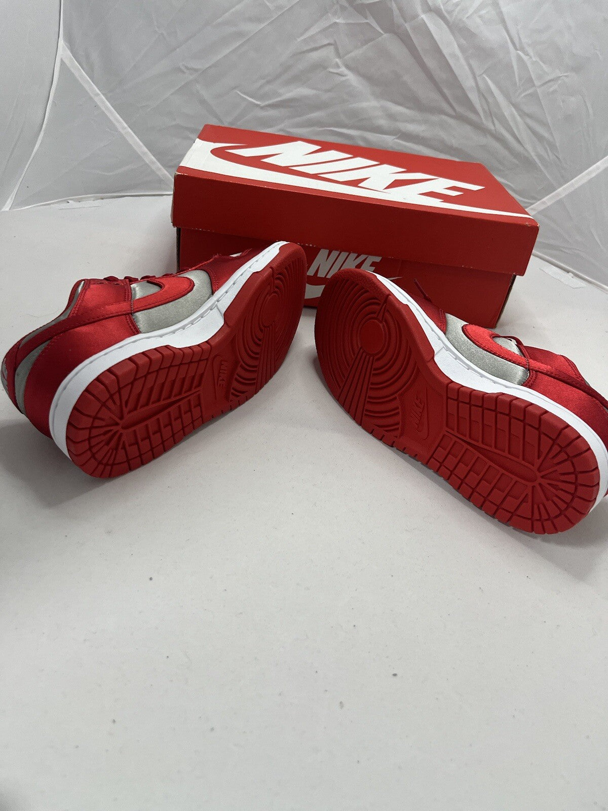 NIKE WMNS DUNK LOW Red SATIN UNLV' - Brand New (with Box) Size 4Uk