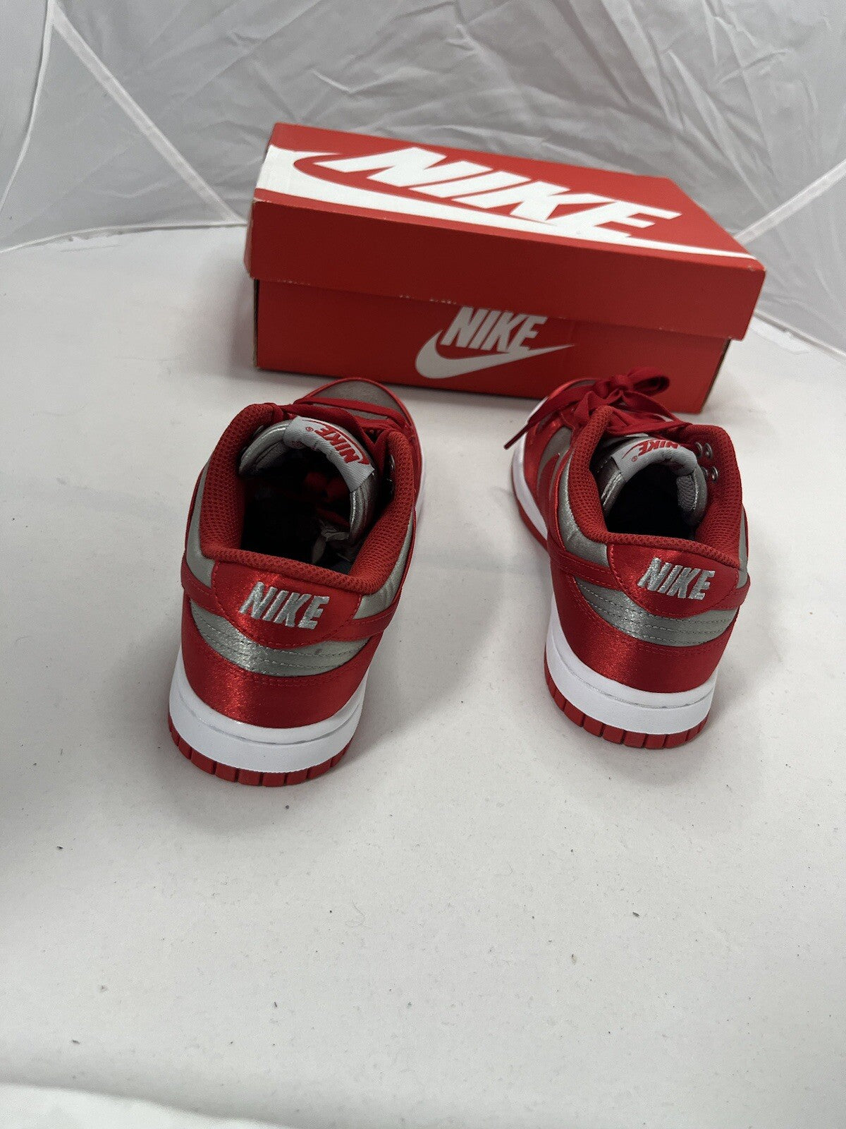 NIKE WMNS DUNK LOW Red SATIN UNLV' - Brand New (with Box) Size 4Uk