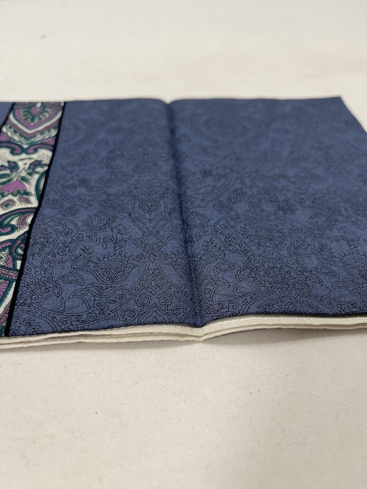 RUDOLPH VALENTINO *Blue Mens Handkerchief 46cm