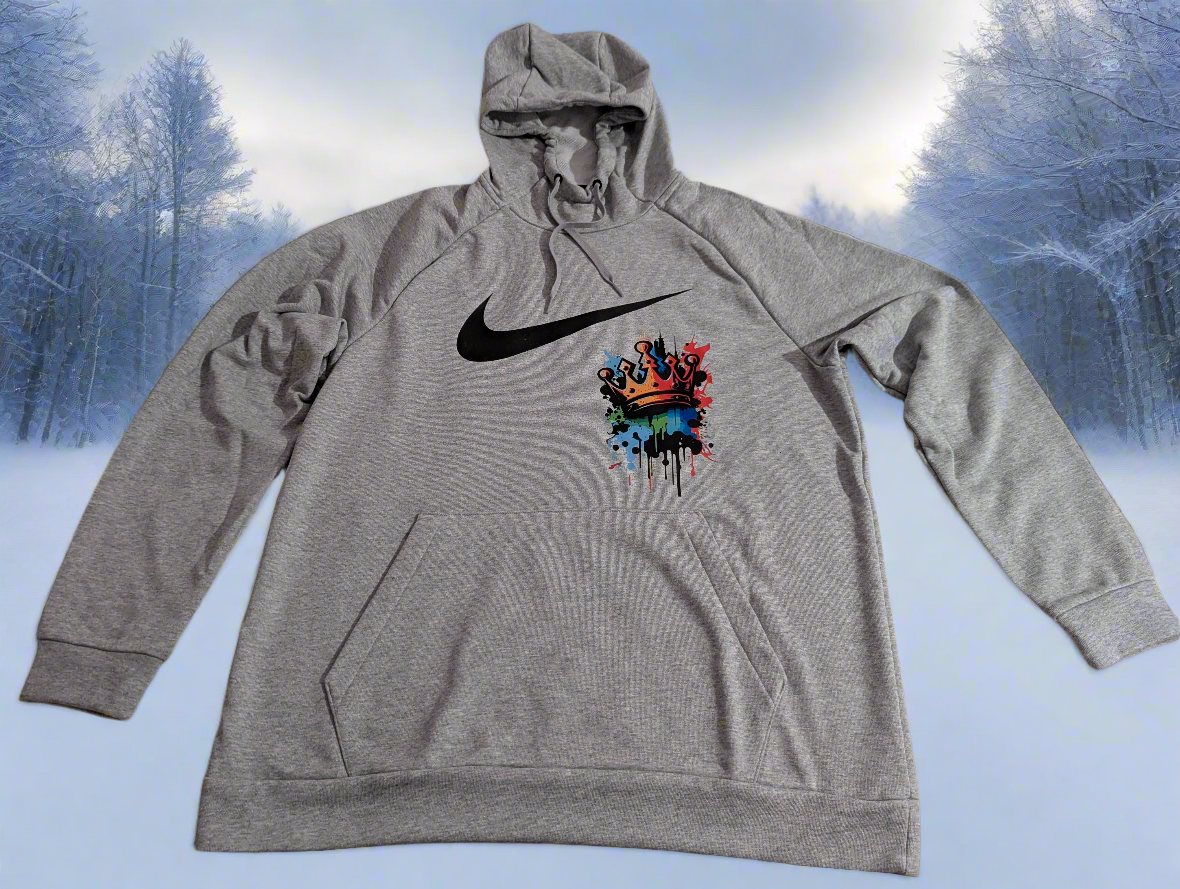 Nike Custom Printed Hoodie With A Crown