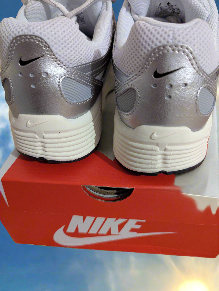 Nike P-6000 White) Black/Silver/Metallic Trainers