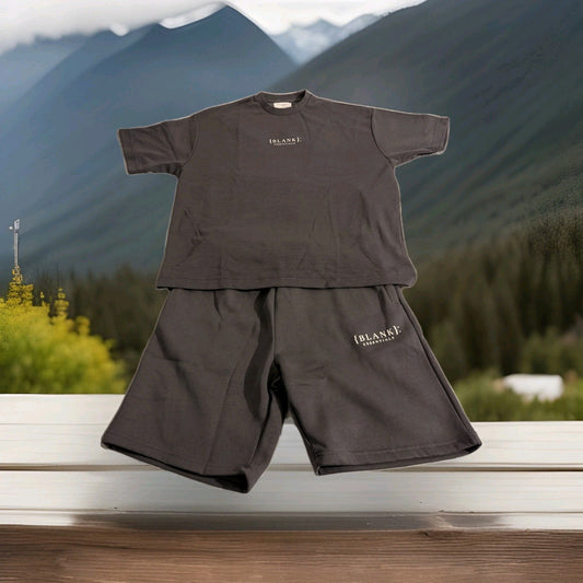 Essentials  Blank Puff Print T-Shirt and Shorts Set