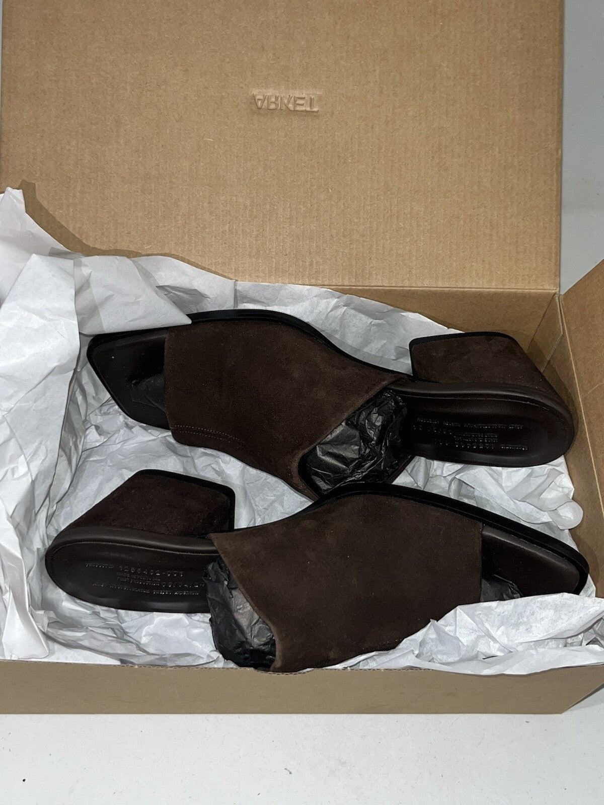 ARKET  Slip on heels suede brown leather lining