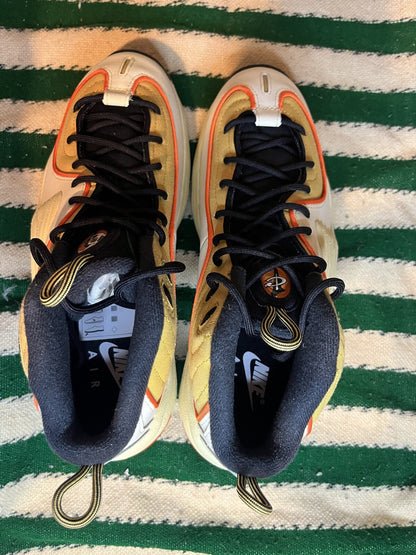Nike Air Penny 2 Trainers Wheat Gold/Safety Orange Black Size UK 8/US 9