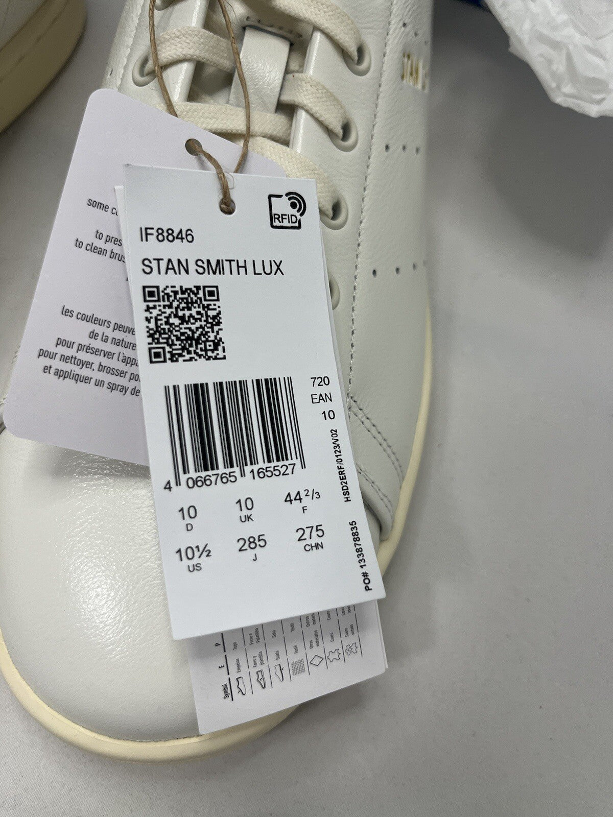 Size UK 10 Adidas Stan Smith Lux White Red Brand New In Box 📦
