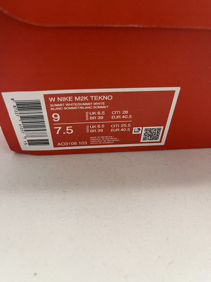 Nike M2K Tekno Summit White Womens Trainers  UK Size 4 Brand New with box