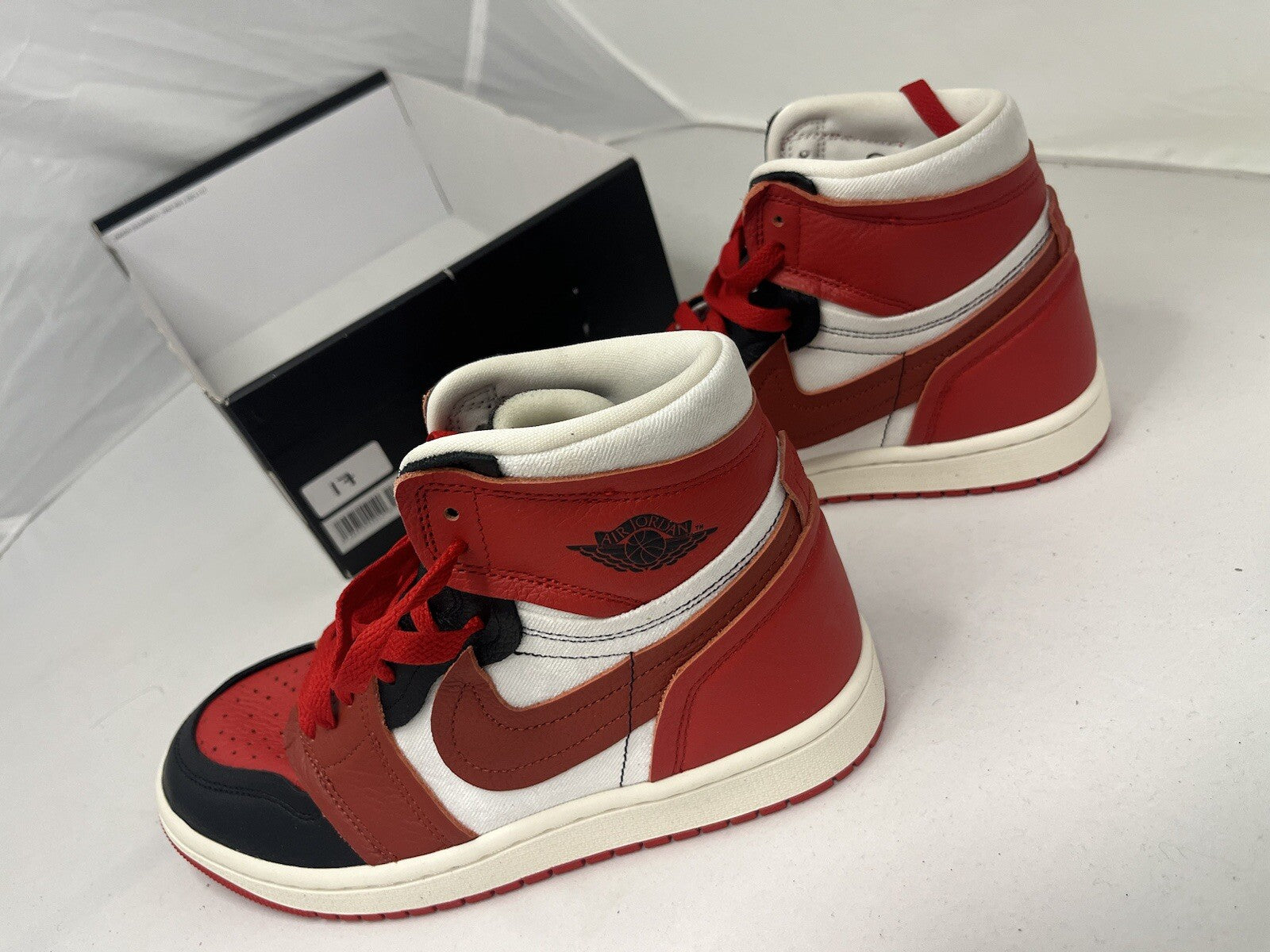 Nike Air Jordan 1 Mid Red black and white Size UK 5