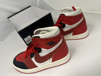 Nike Air Jordan 1 Mid Red black and white Size UK 5