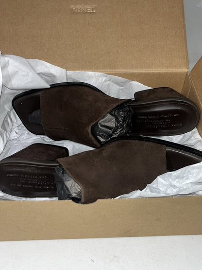 ARKET  Slip on heels suede brown leather lining