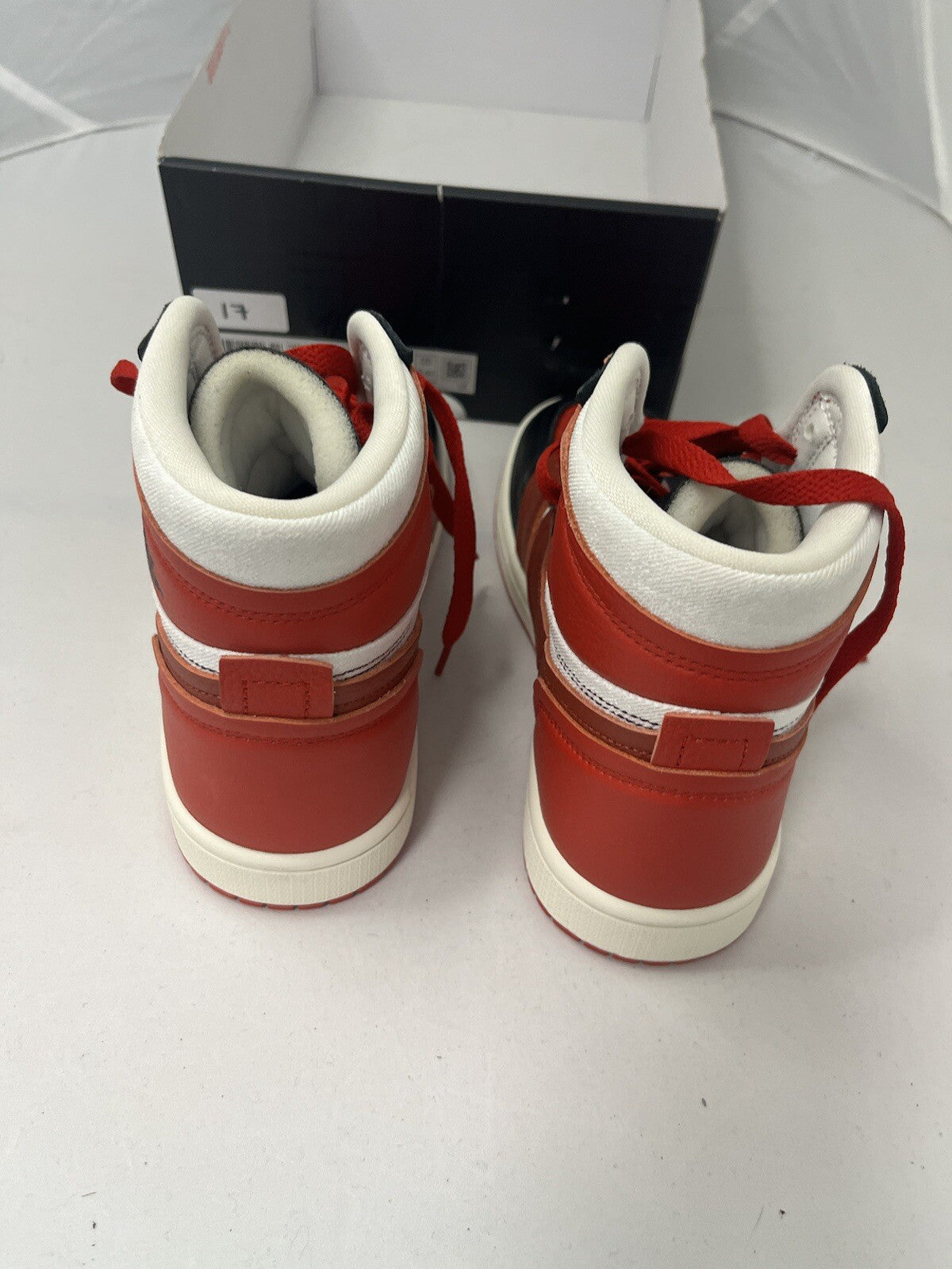 Nike Air Jordan 1 Mid Red black and white Size UK 5