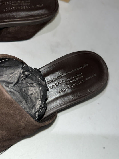 ARKET  Slip on heels suede brown leather lining