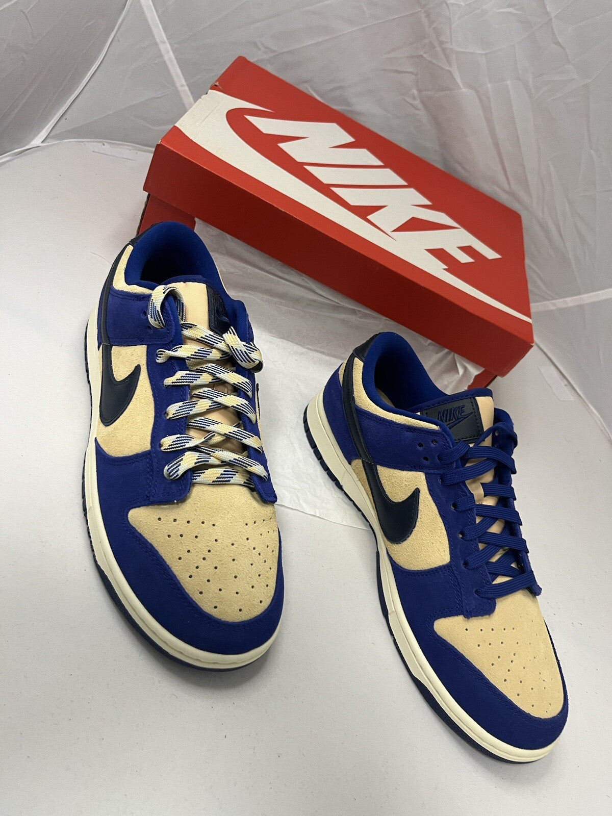 Nike Dunk Low LX ‘blue Suede’ Sneakers - DV7411-400 - Size UK 9.5