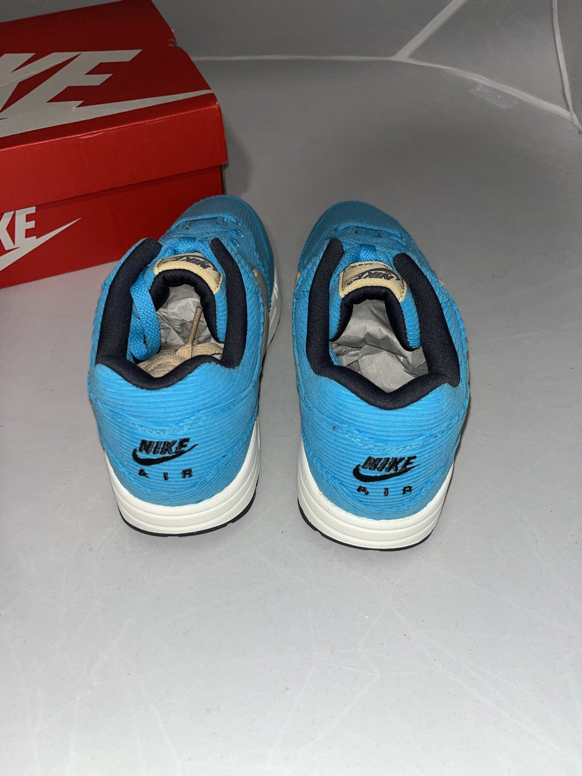 Nike Air Max 1 PRM - Corduroy Baltic Blue - FB8915-400 - Size 7 Uk - New W Box