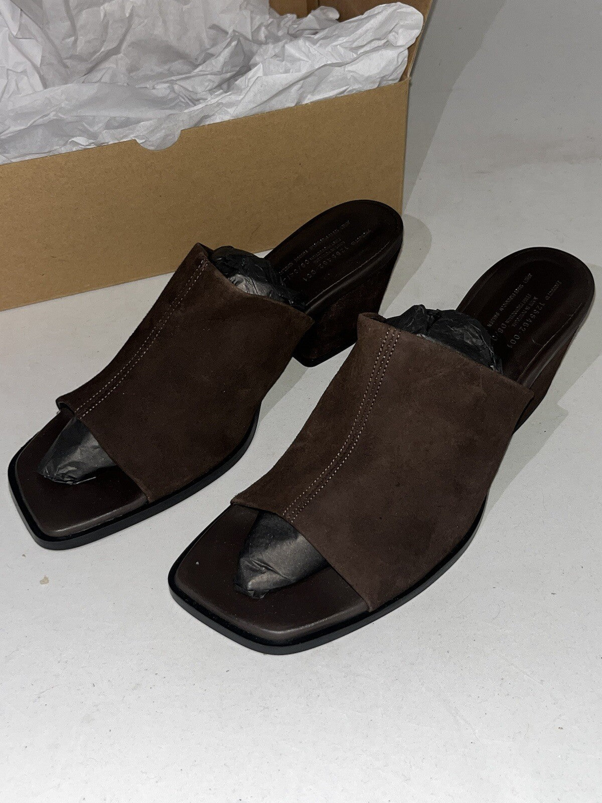 ARKET  Slip on heels suede brown leather lining