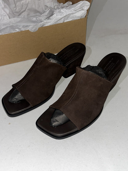 ARKET  Slip on heels suede brown leather lining