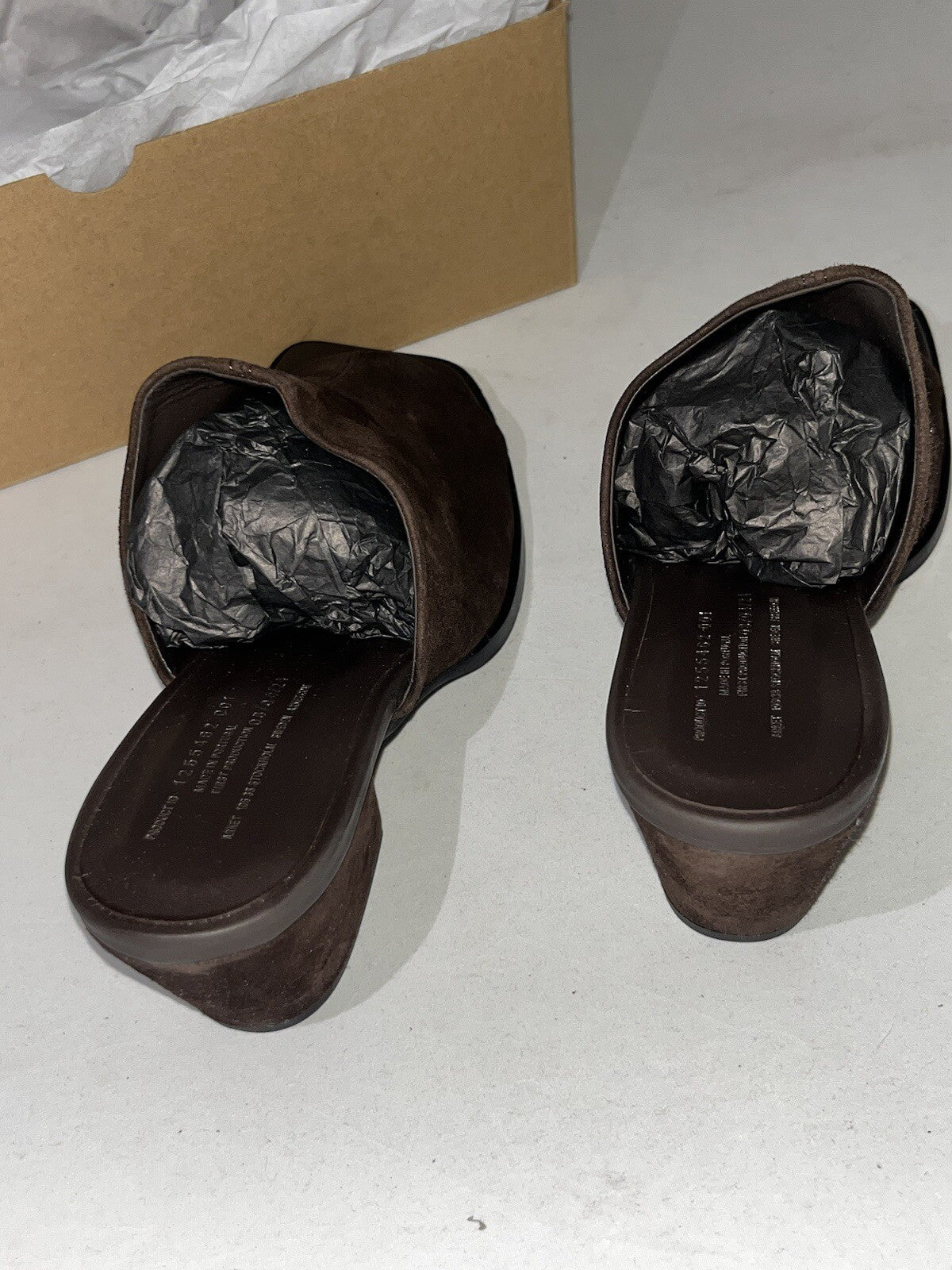 ARKET  Slip on heels suede brown leather lining