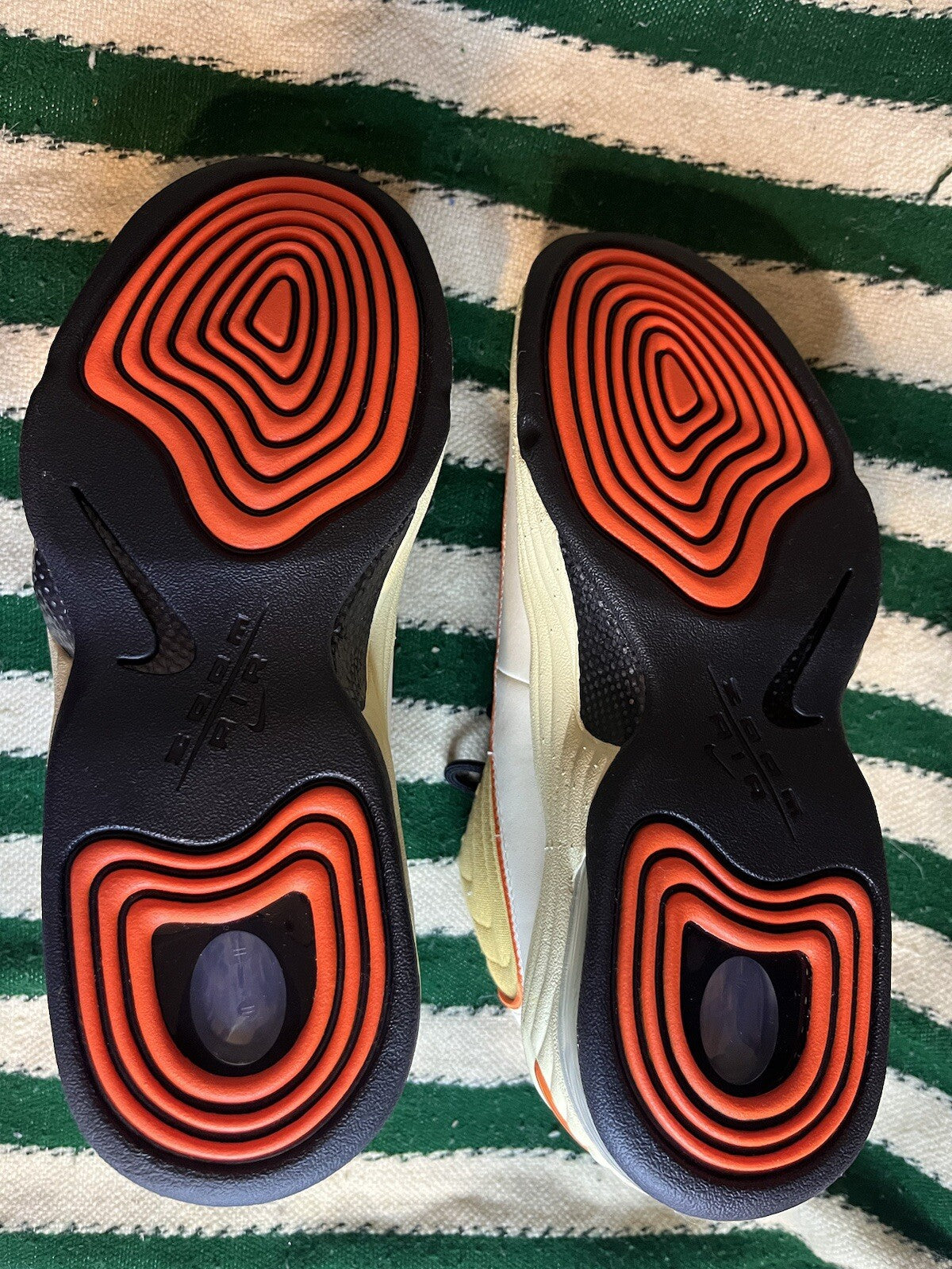 Nike Air Penny 2 Trainers Wheat Gold/Safety Orange Black Size UK 8/US 9