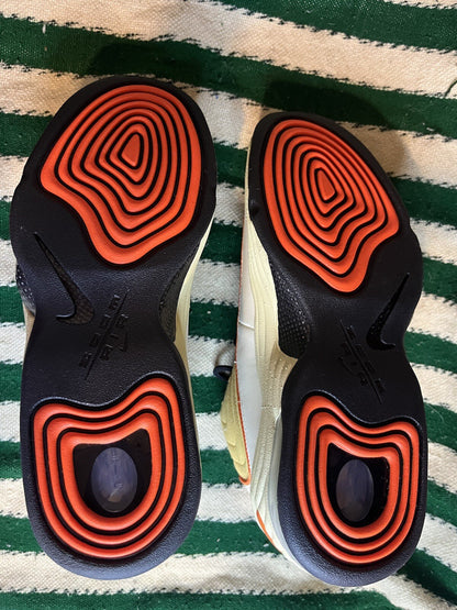 Nike Air Penny 2 Trainers Wheat Gold/Safety Orange Black Size UK 8/US 9