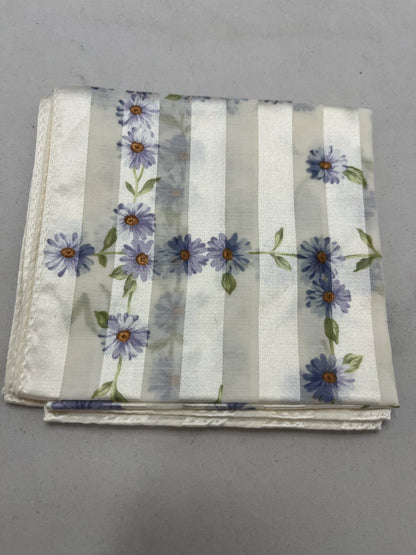 NINA RICCI Small Silk/Cotton handkerchief - Floral  - 52 x 52 cm