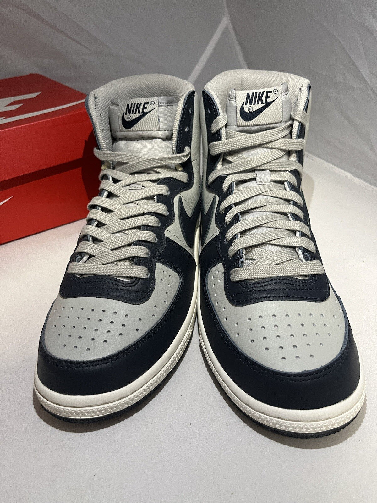 NIKE Terminator High Granite/Dark Obsidian-Sail Shoes uk 7 FB1832-001 Sneakers