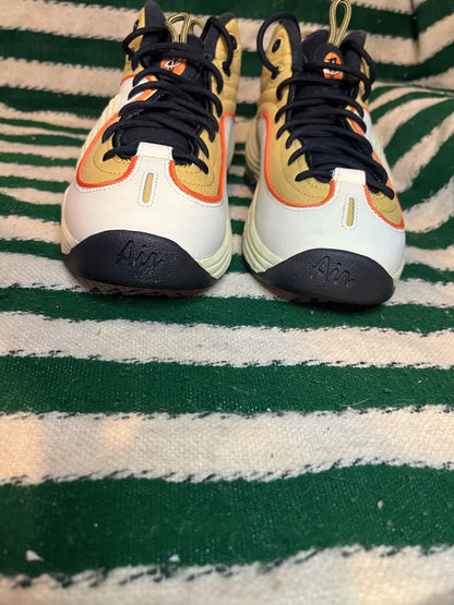 Nike Air Penny 2 Trainers Wheat Gold/Safety Orange Black Size UK 8/US 9