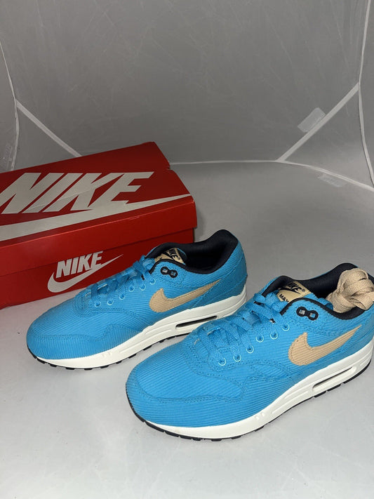 Nike Air Max 1 PRM - Corduroy Baltic Blue - FB8915-400 - Size 7 Uk - New W Box
