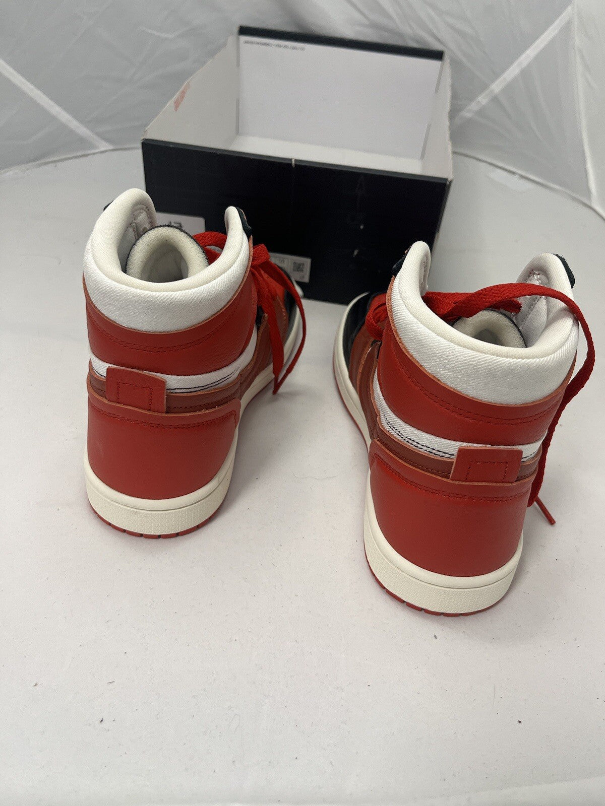 Nike Air Jordan 1 Mid Red black and white Size UK 5