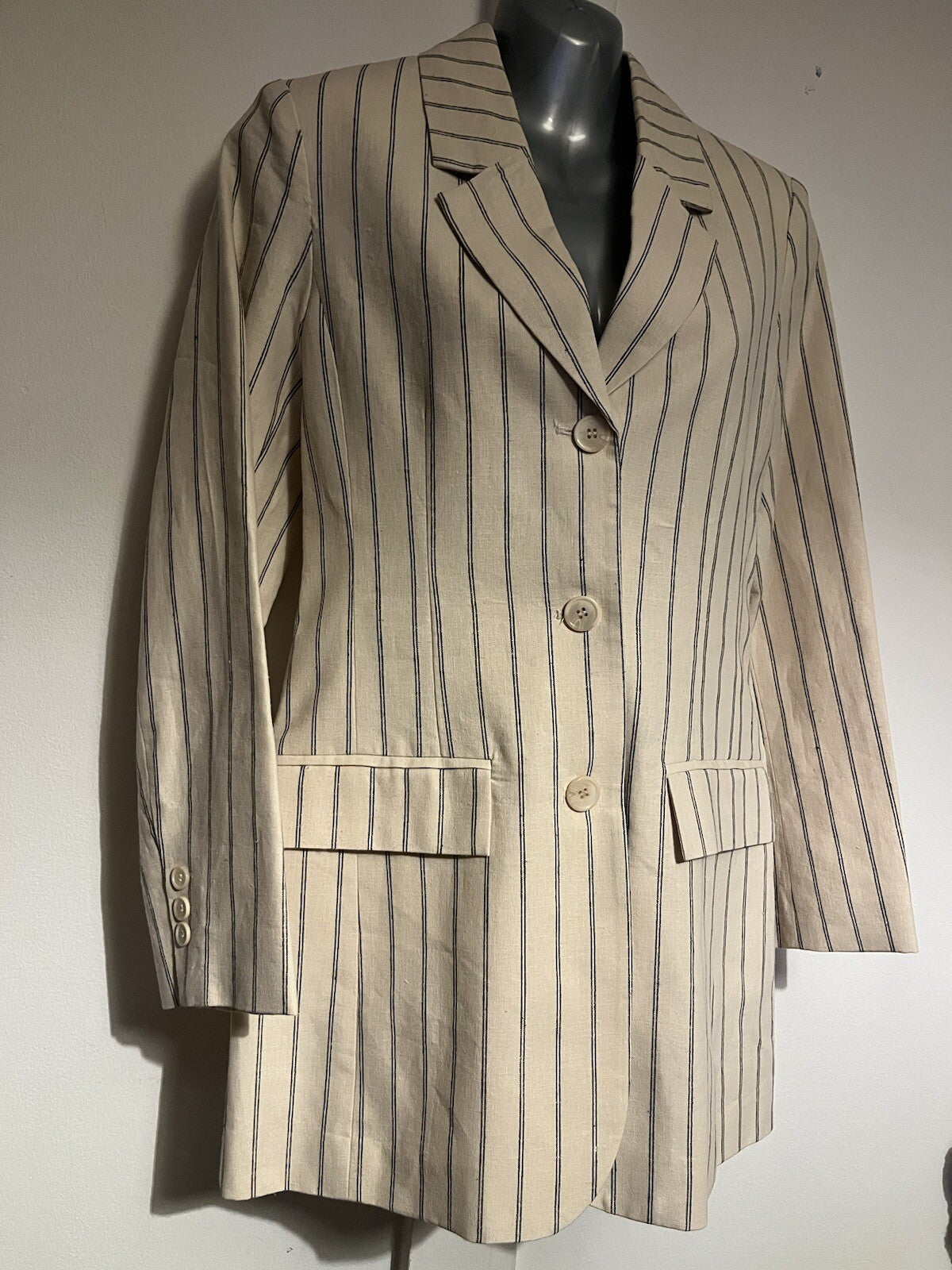 Selected Femme Slfhildals Fitted Blazer Pin Stripe Women’s Size 36