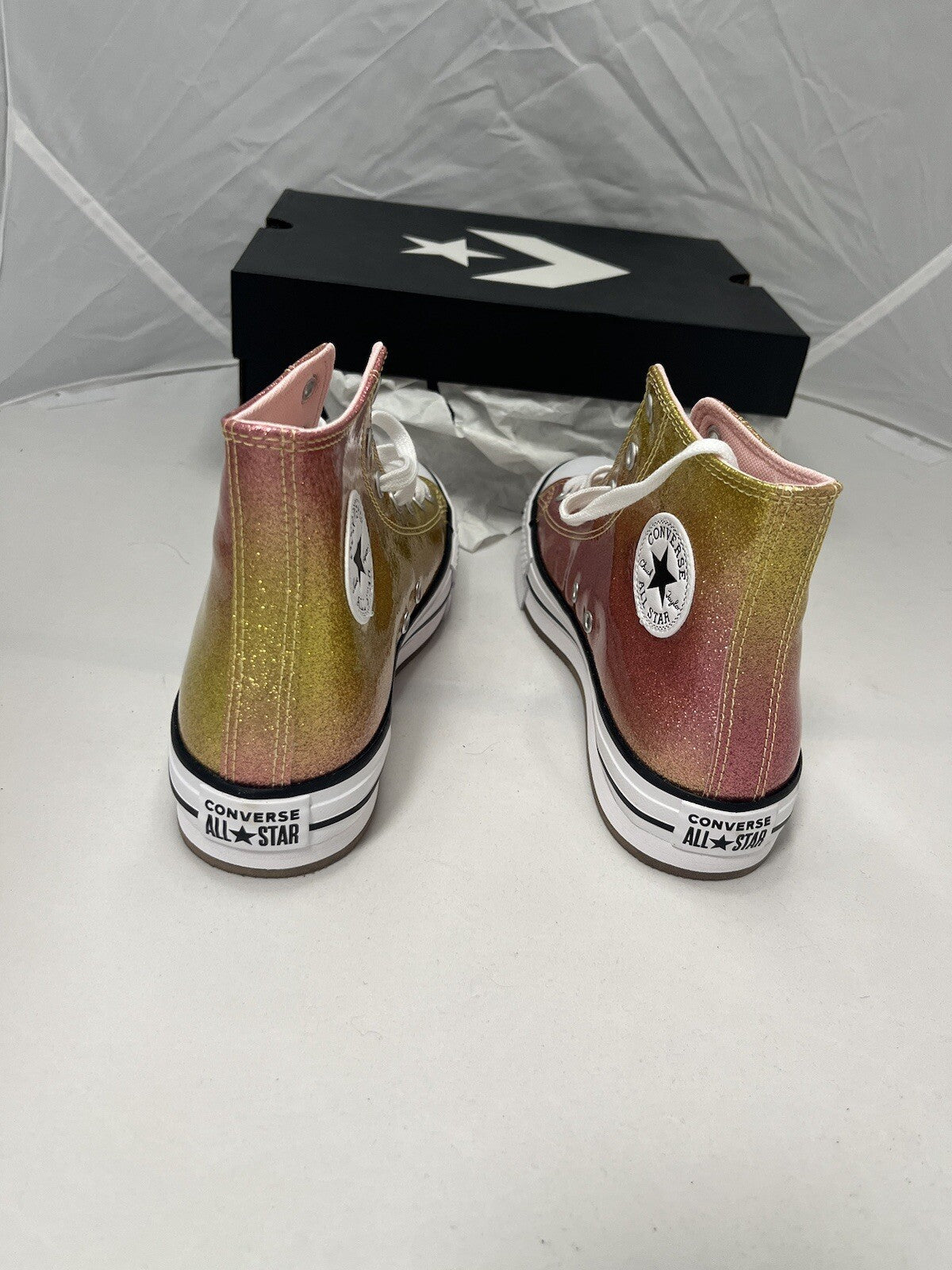  Taylor All Star Eva Lift Platform Citrus Glitz Size UK 4.5