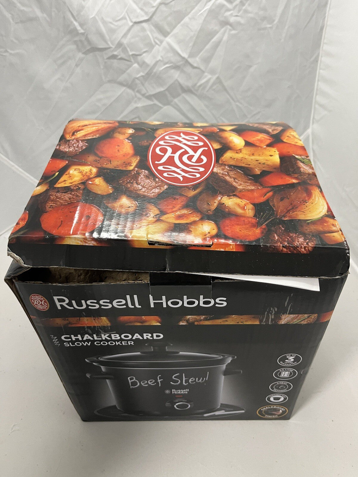Russell Hobbs Chalk board Slow Cooker 3.5L 4 Portion 24180 Keep Warm Black