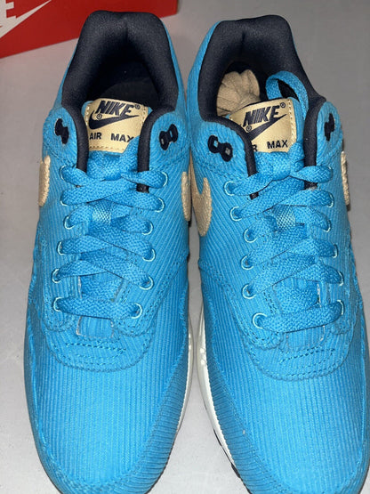 Nike Air Max 1 PRM - Corduroy Baltic Blue - FB8915-400 - Size 7 Uk - New W Box