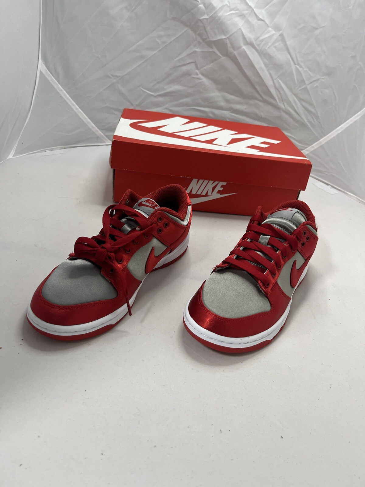 NIKE WMNS DUNK LOW Red SATIN UNLV' - Brand New (with Box) Size 4Uk