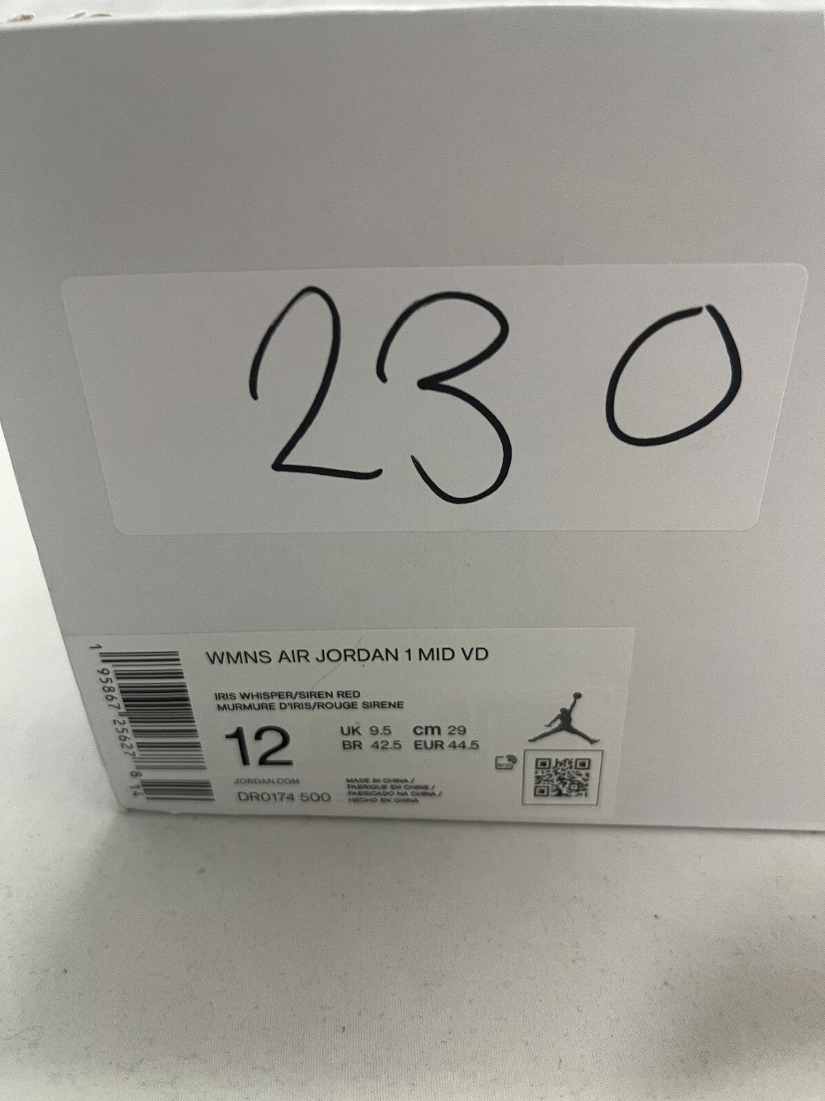 Nike Air Jordan 1 Mid Valentines Day Sneakers Unisex Size UK 9.5 (New in Box)