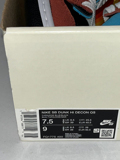 Nike SB Dunk Hi Decon QS DI’ORR GREENWOOD Skate Boarding Size 6.5 UK