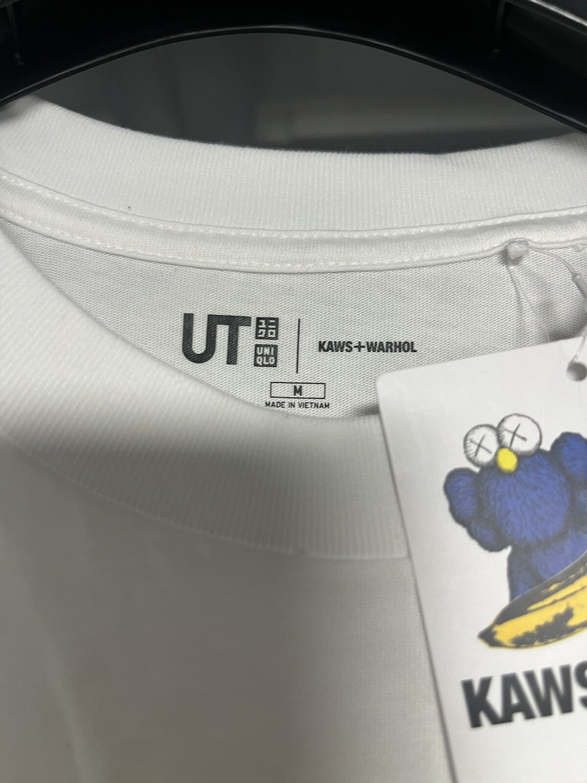 UNIQLO KAWS x Andy Warhol T-Shirt Men's M White Cotton Crew Neck  Shirt. New
